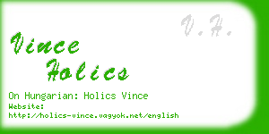 vince holics business card